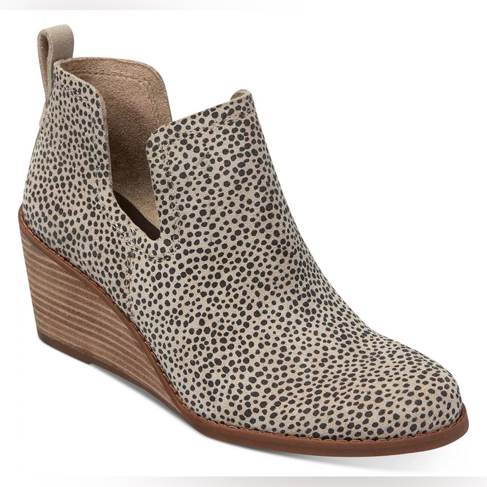Toms Kallie Wedge Bootie Cheetah Print
